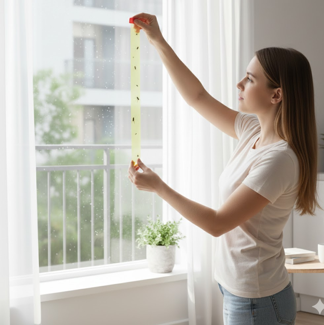 Fly, Mosquito & Insect Catcher Adhesive Sticky Glue Strips