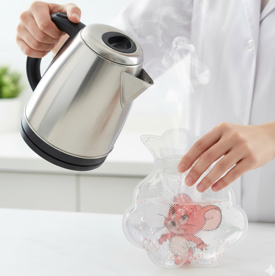 Transparent Multi-Design Hot Water Bag with Cover for Pain Relief