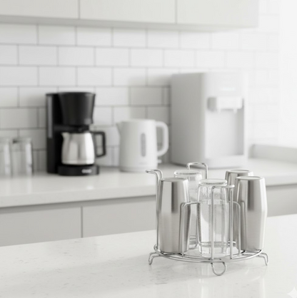 SS Round Glass Stand used for holding sensitive glasses