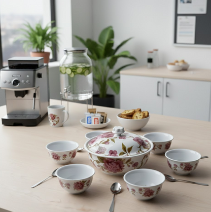 5 Pc Pudding Set used as a cutlery set for serving food purposes and sweet dishes