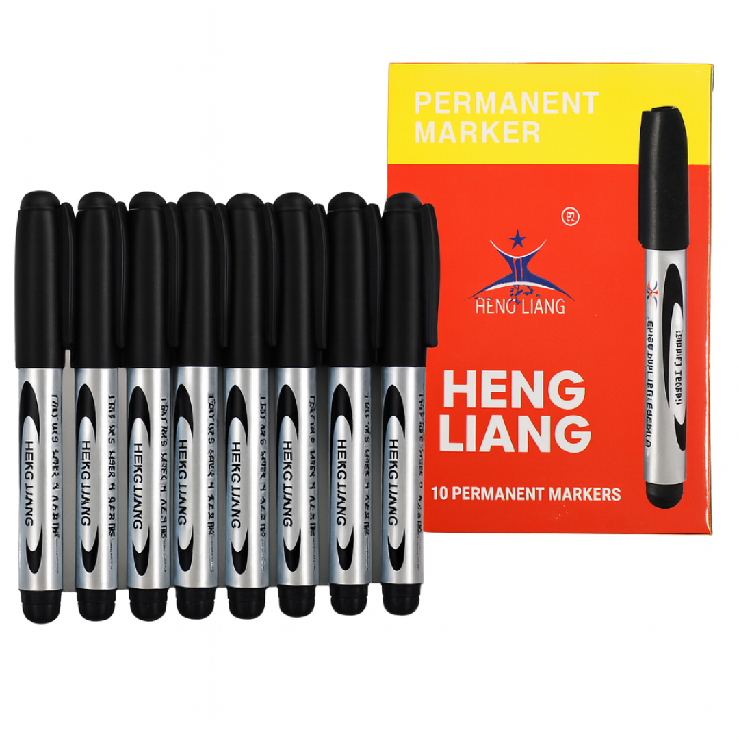 10 Pc Permanent Black Marker