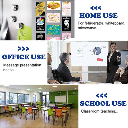 8.9mmx1.2mm Small Ferrite Silver Magnets in Disc Shape for Photo Gallery Hobby  65pc Set