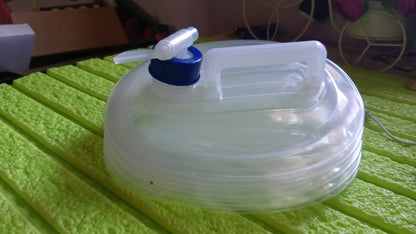 Outdoor Camping Collapsible Water Container with Carry Handle & Tap Valve