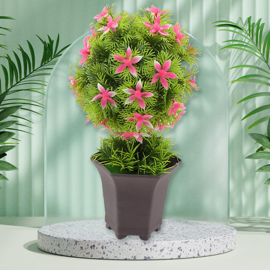 Wild Artificial Flower Plant with Cute Pot (1 Pc)