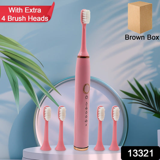 Adult Waterproof Electric Toothbrush (1 Pc/USB Charging Operated/Mix Colour)
