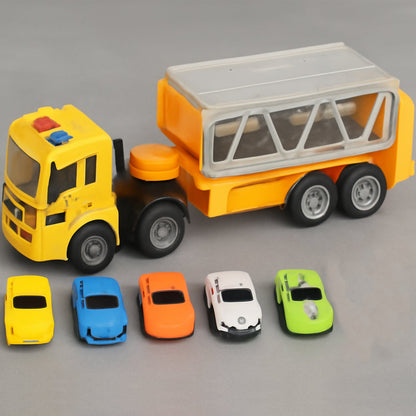 Realistic Long-Haul Toy Vehicle Transport Playset with Lights and Sound
