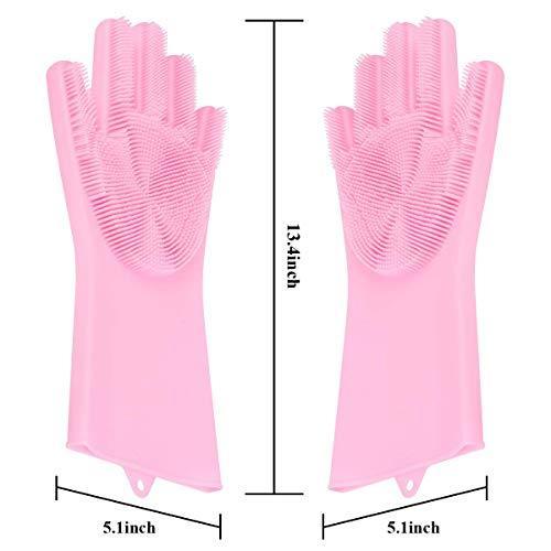 Silicone scrubber gloves in different colors