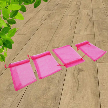 Organza Drawstring Gift Bags – Small Mesh Pouches for Weddings (50 Pcs)