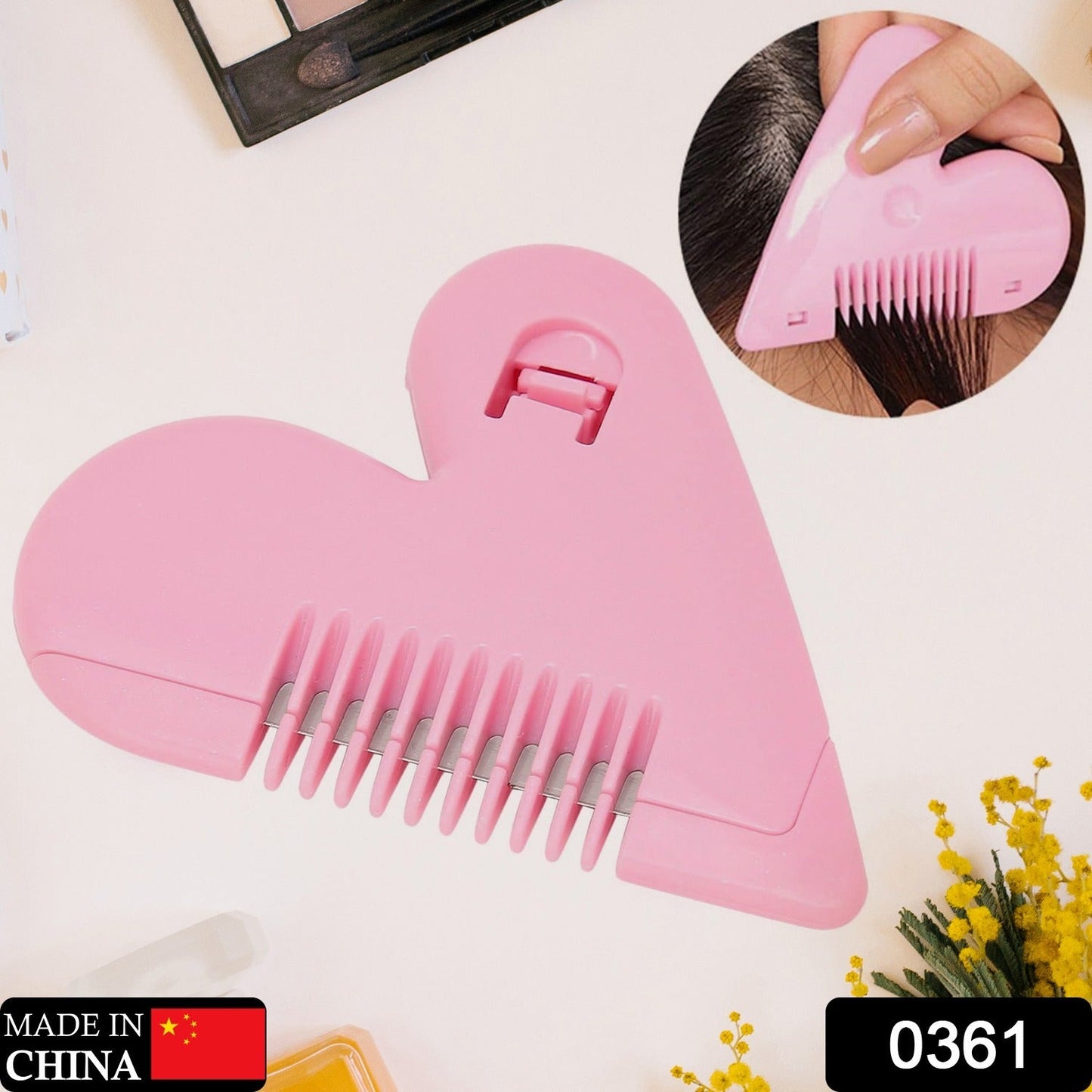 Plastic hair cutting comb
