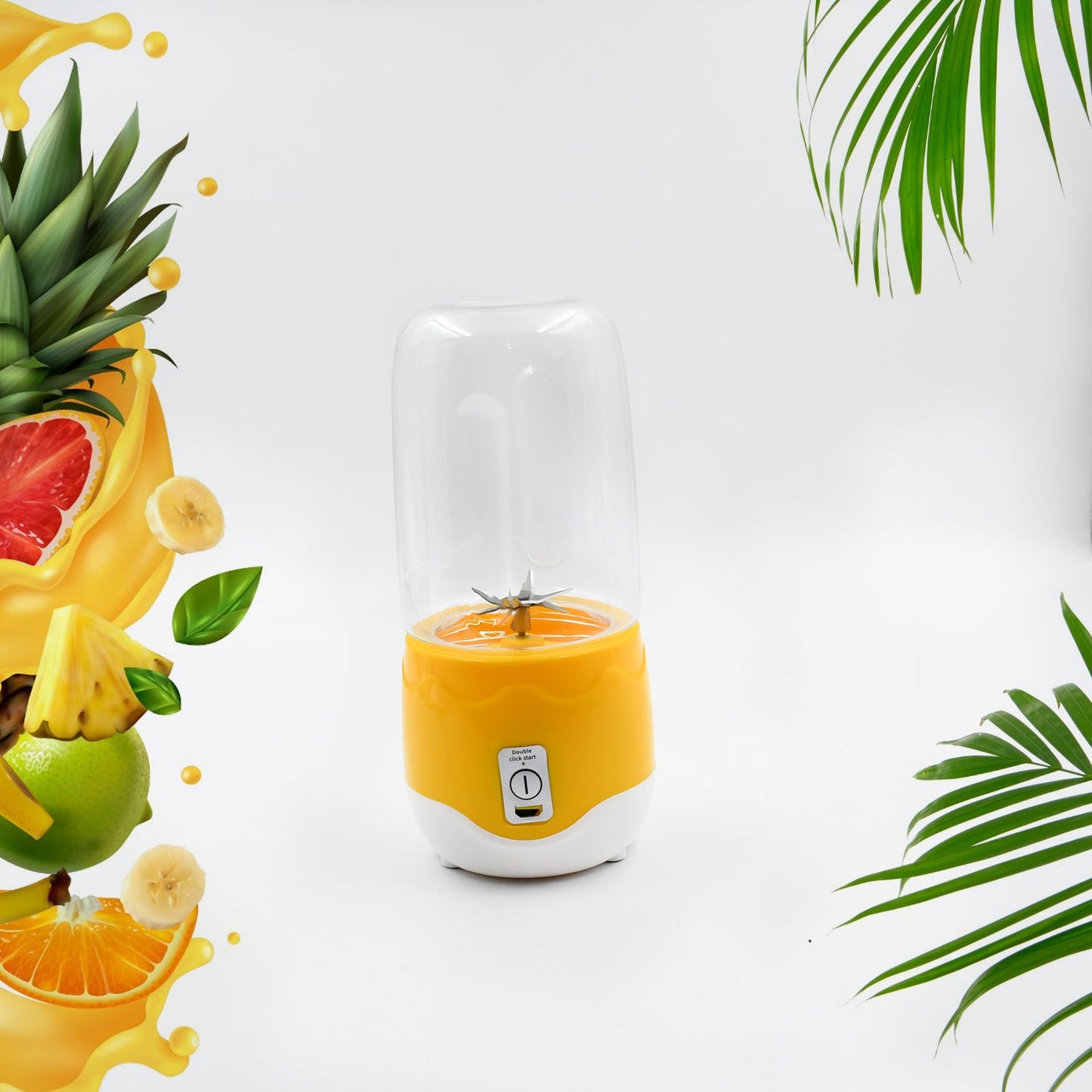Portable Electric USB Juice Maker 6 blade Blender Grinder  - 400ml