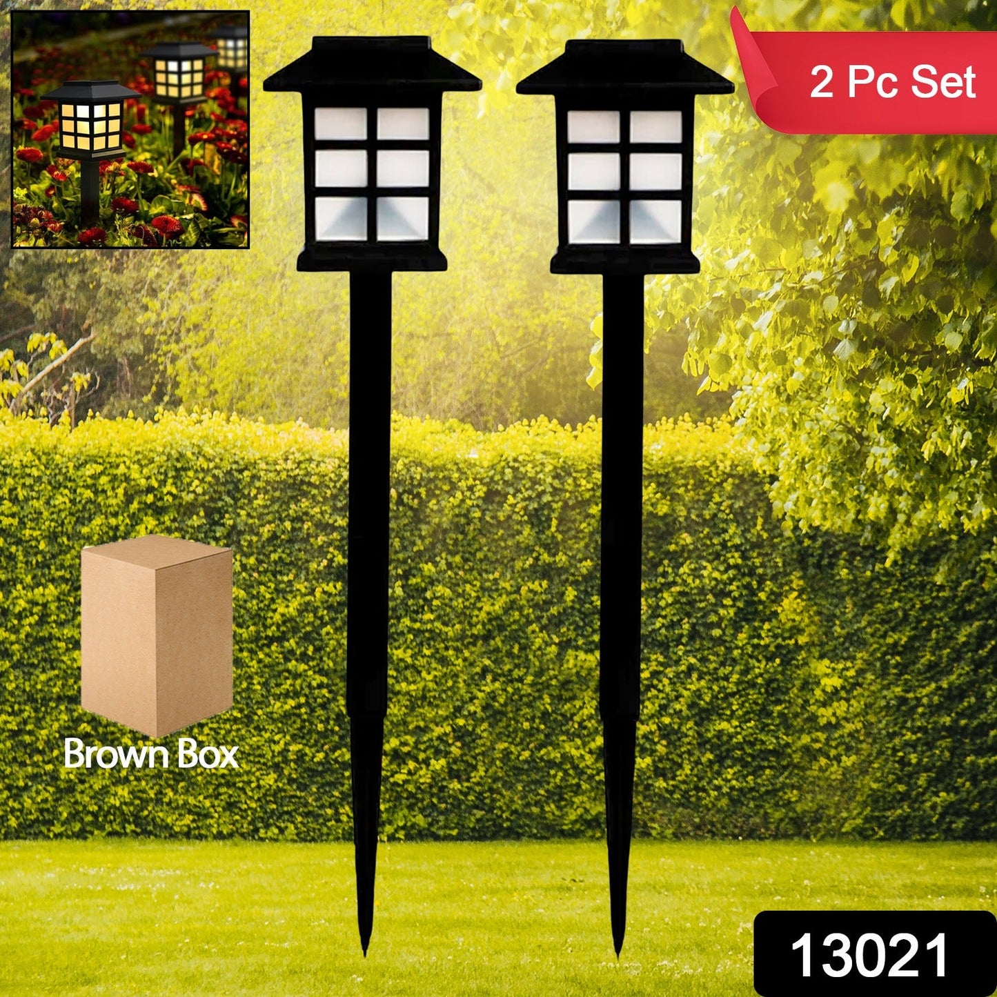 Solar Garden Lights, Outdoor Solar Landscape Lights (Pack of 2)