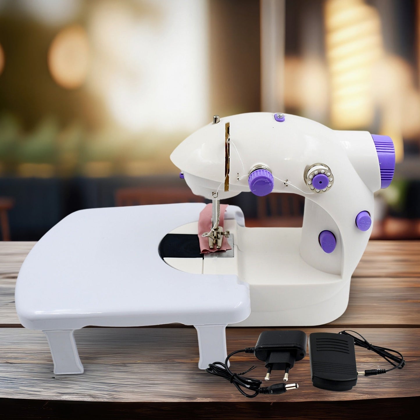 Home Tailoring Sewing Machine With Extension Table Set,  Portable Stitching Machine