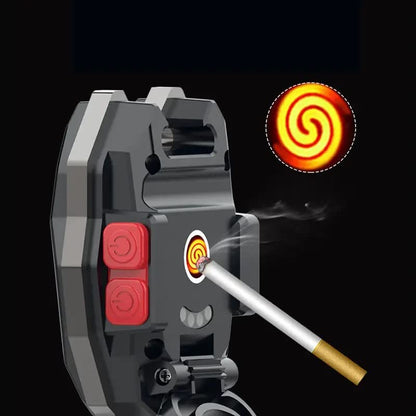 Triangular Camping Flashlight with Lighter – 6 Modes, 3 Colors, Waterproof