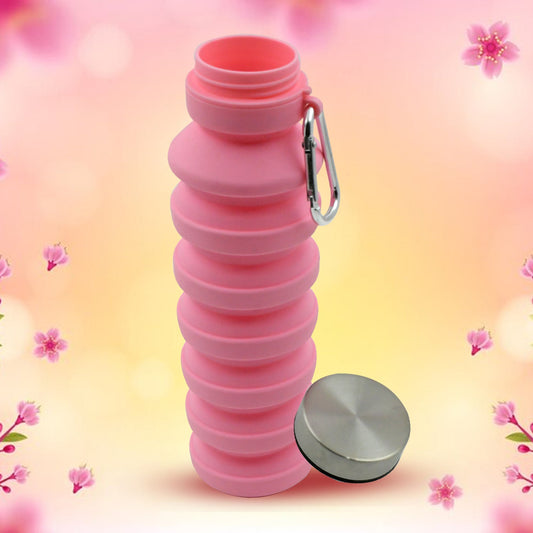 Foldable Silicone Leak Proof Sports Travel Water Bottle for  Gym Hiking 1 Pc 24 cm