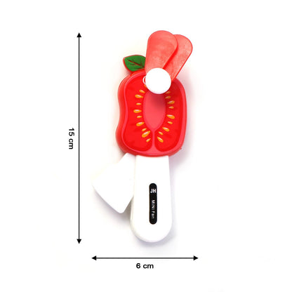 Mini Hand Pressure Fruit-Shaped Fan for Kids (1 Pc / Mix Design)