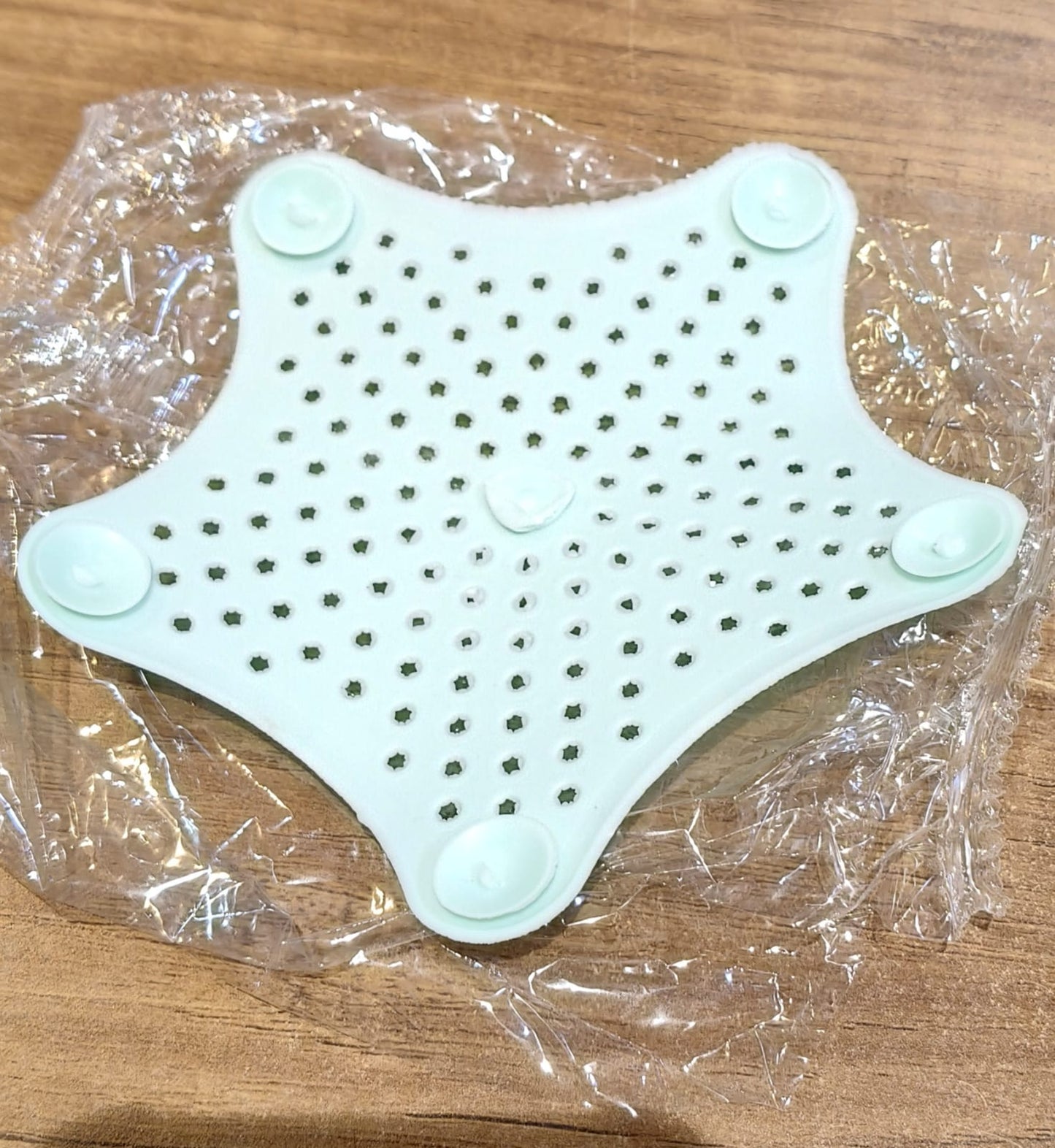 Mint Green Silicone Star Shaped Sink Filter Bathroom Hair Catcher Drain Strainers