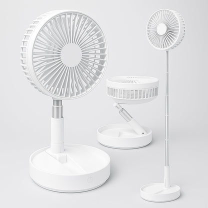 Telescopic Foldable Electric Desktop Fan – Adjustable & Portable