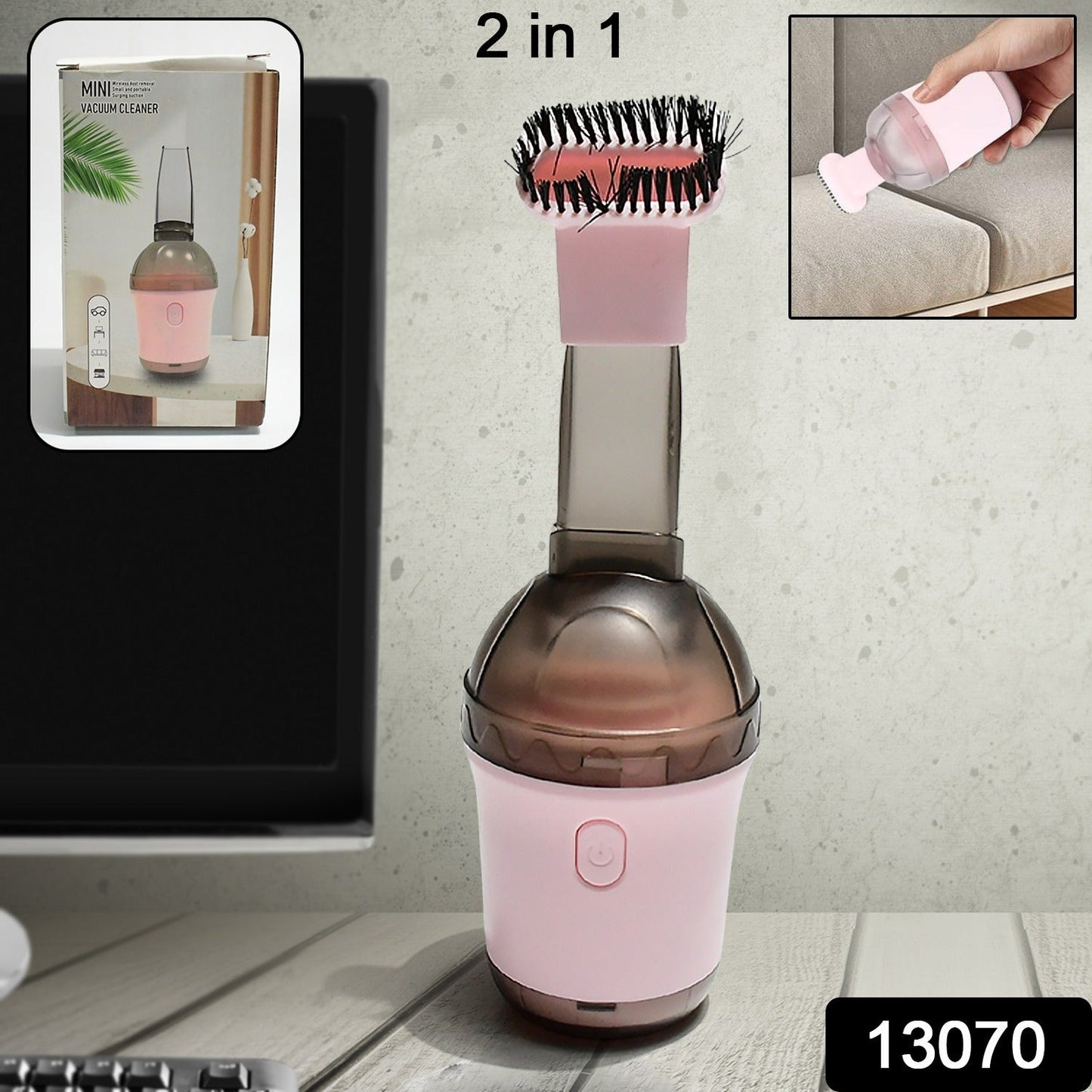 Handheld Vacuum Cleaner, Cordless Desktop Vacuum Cleaner One Button (1 pc)