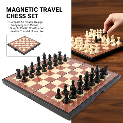 Premium Portable Chess Set Plastic Chess Pieces (1 Set)