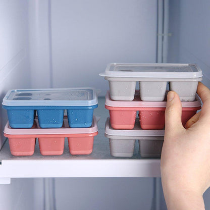 6 Grid Silicone Ice Tray Used In All Kinds Of Places Like Household Kitchens  (1 Pc)