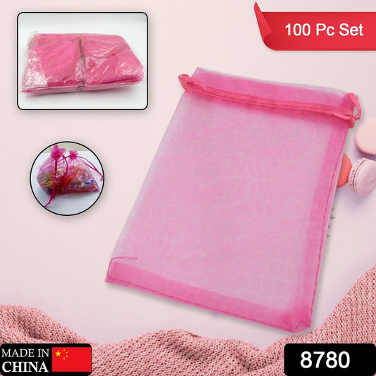 Organza Gift Bags Small Mesh Bags Drawstring Gift Bags  Festival Gift Bags (100 Pcs Set)