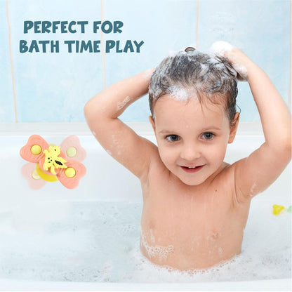 Buzzy Baby Spinner Toy Set – Suction Cup Spinning Toys (3 Pc Set)