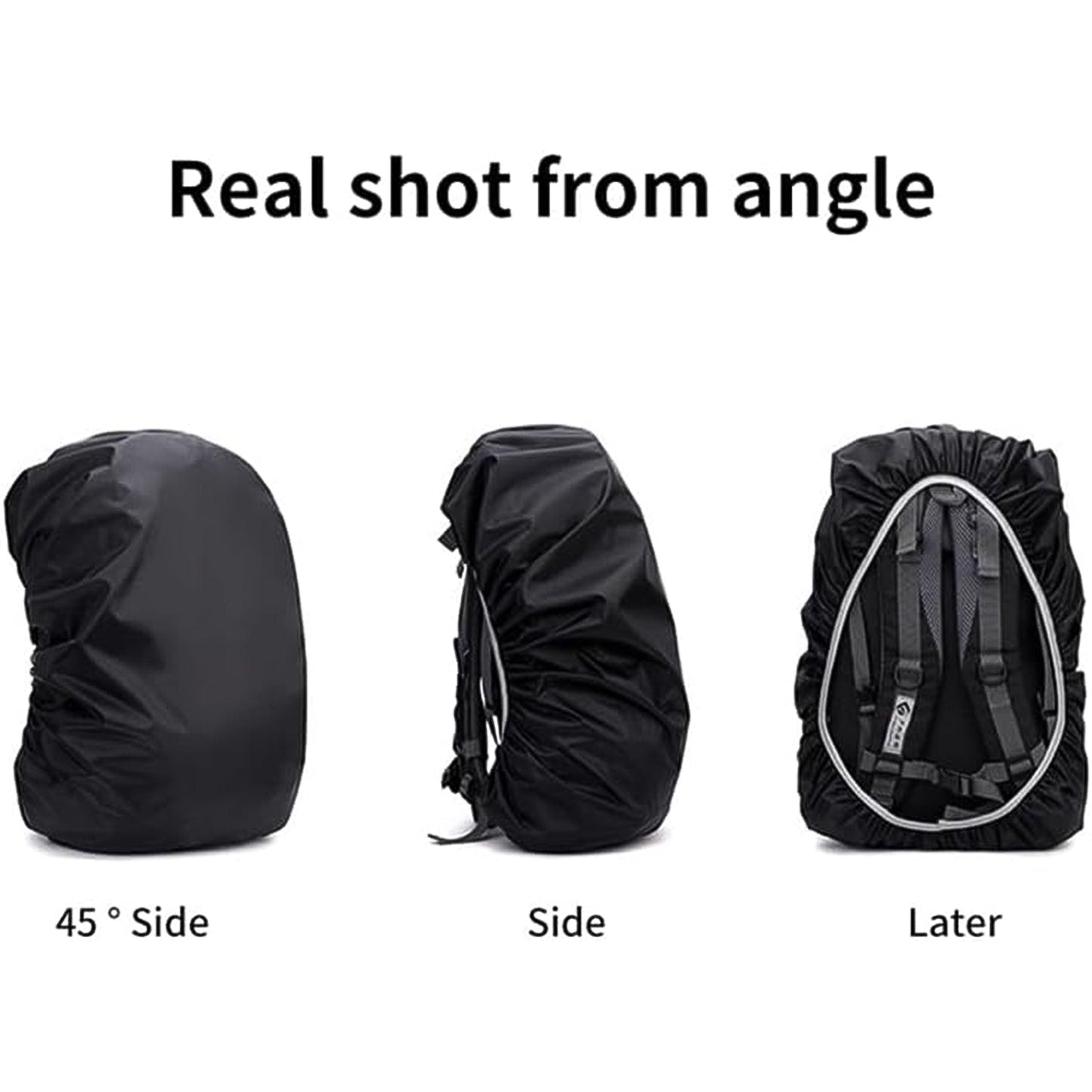 Waterproof Nylon Backpack Rain Cover with Elastic Fit (1 Pc)