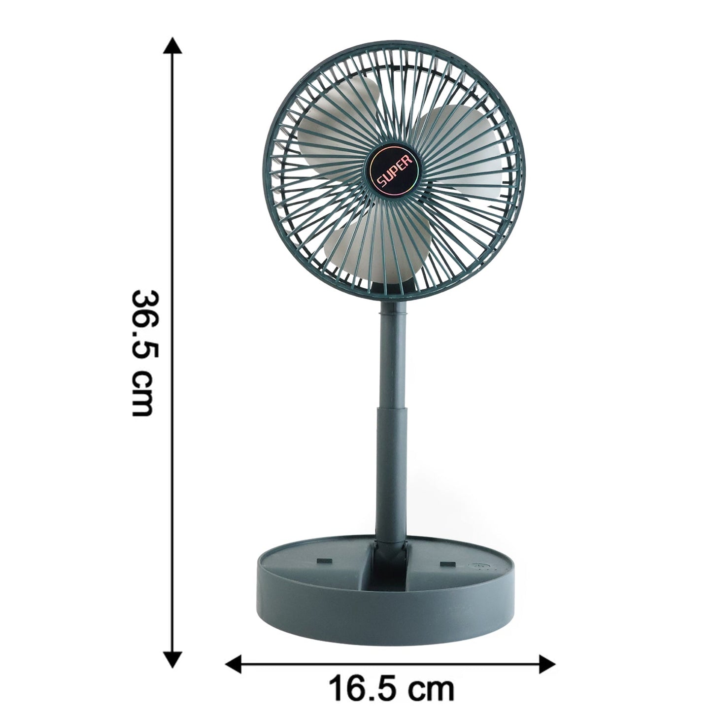Rechargeable Desktop Table Fan Mobile Phone Holder (1 Pc)