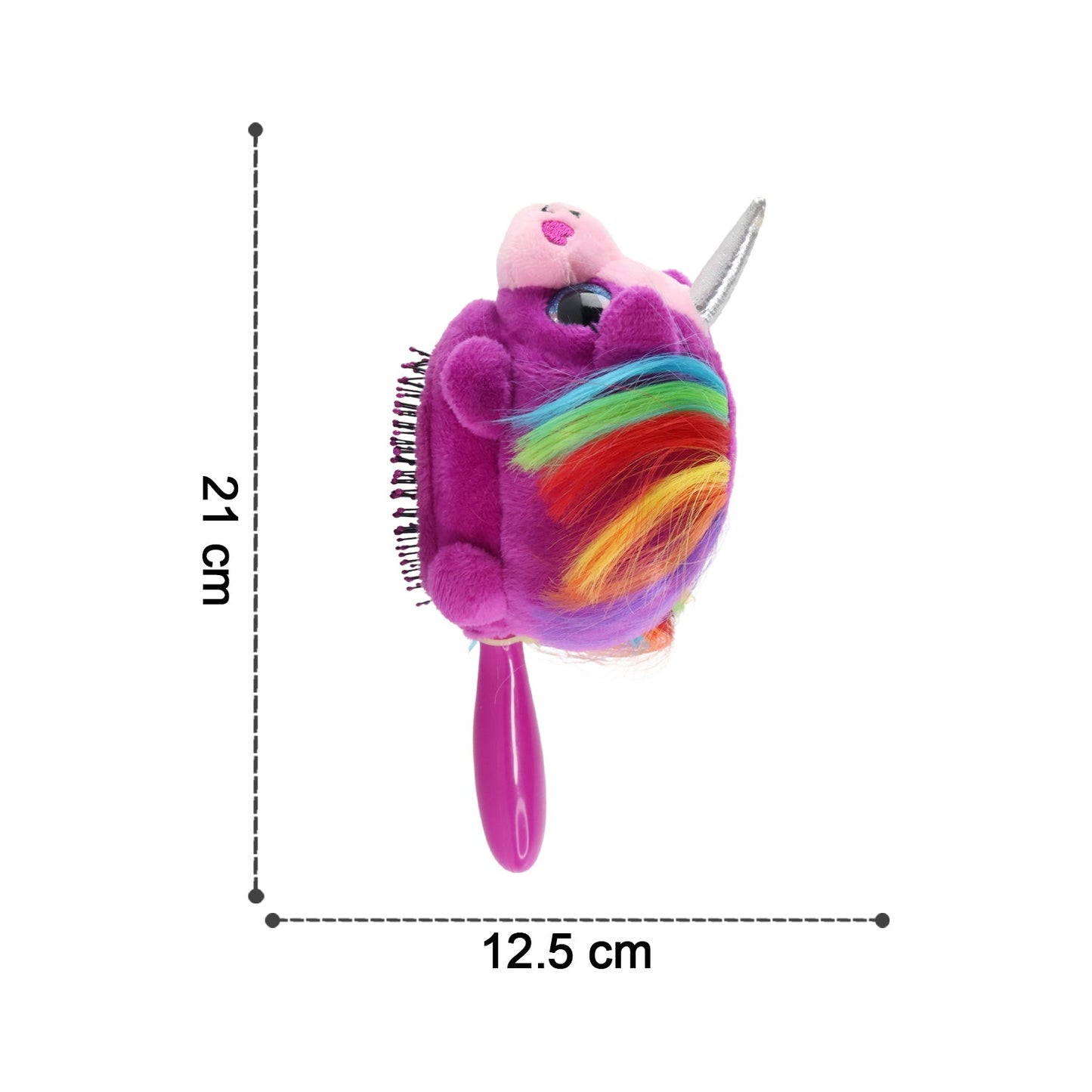 Kids Unicorn Plush Hair Brush - (1 Pc)