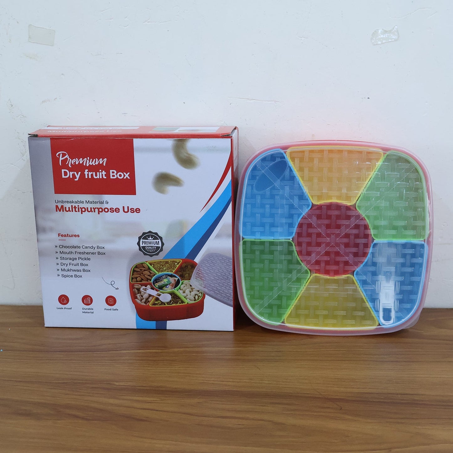 Dry Fruit & Snack Box with Spoon - 1 Set