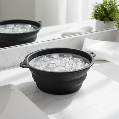 Portable Foldable Silicone Ice Bath Bowl (1 Pc)