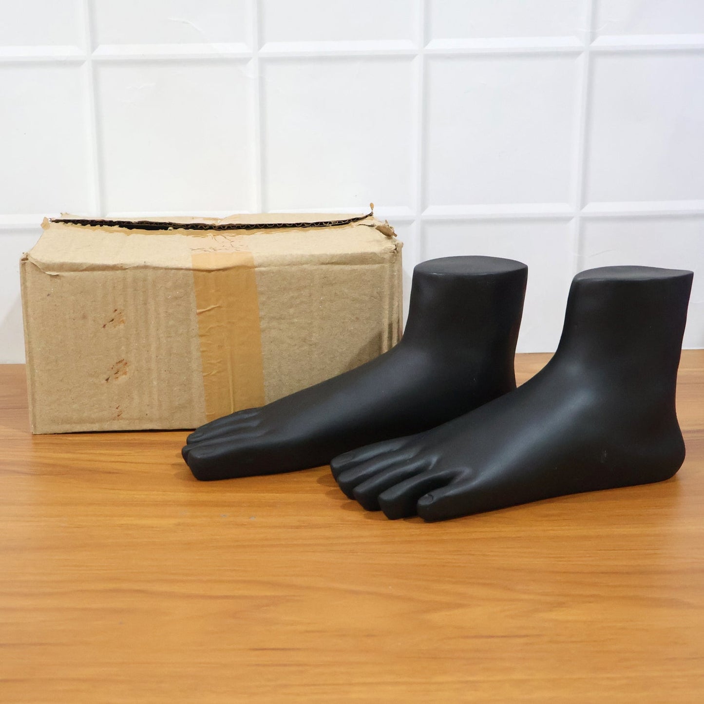 Premium Black Foot Mannequin Display Stand (1 Pair)