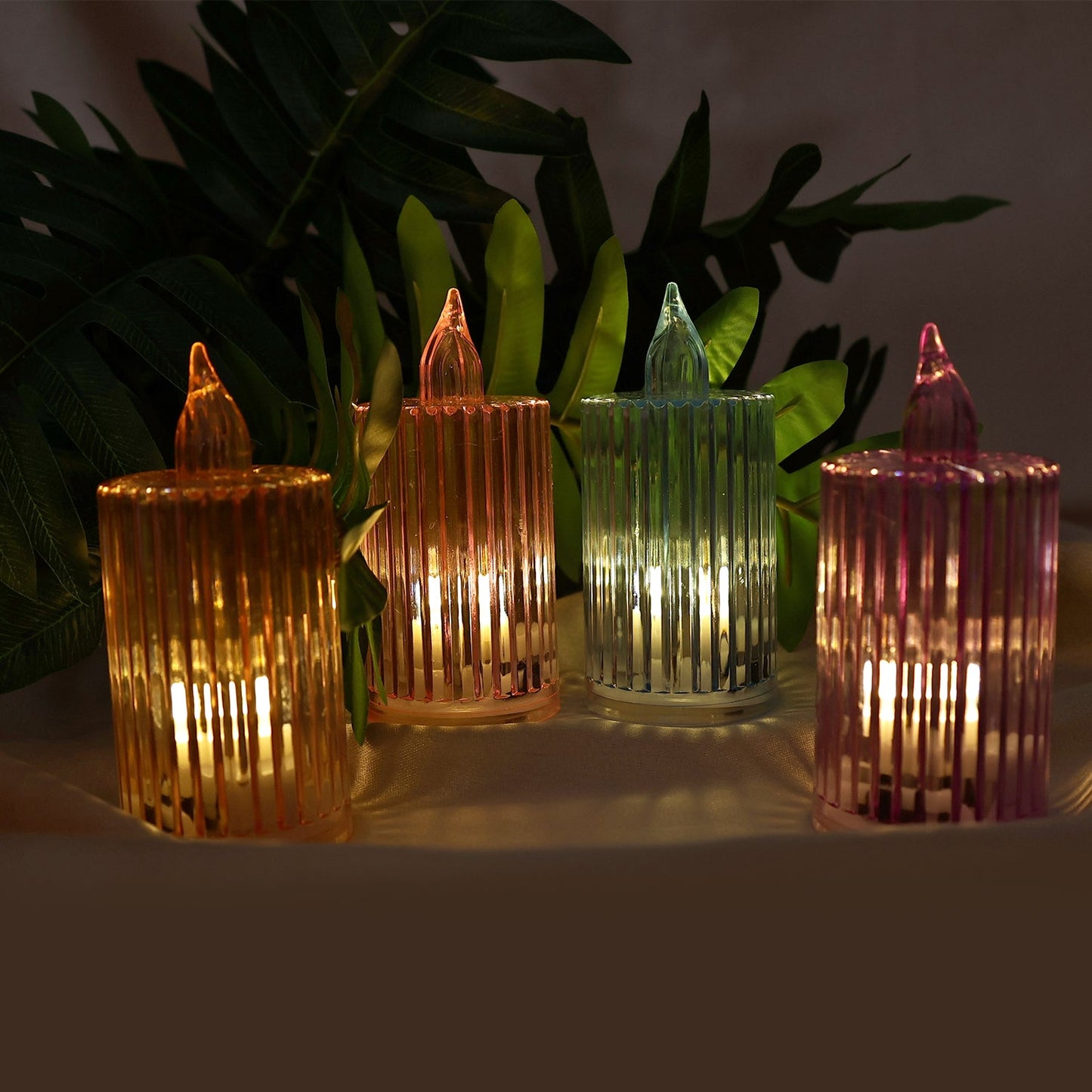 Decorative Flameless Electronic LED Candle Light Set (24 Pc)