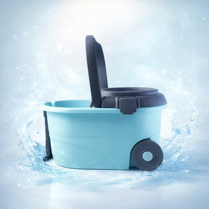 Steel Jari Bucket Mop Set with Microfiber Spin Mop (1 Set)