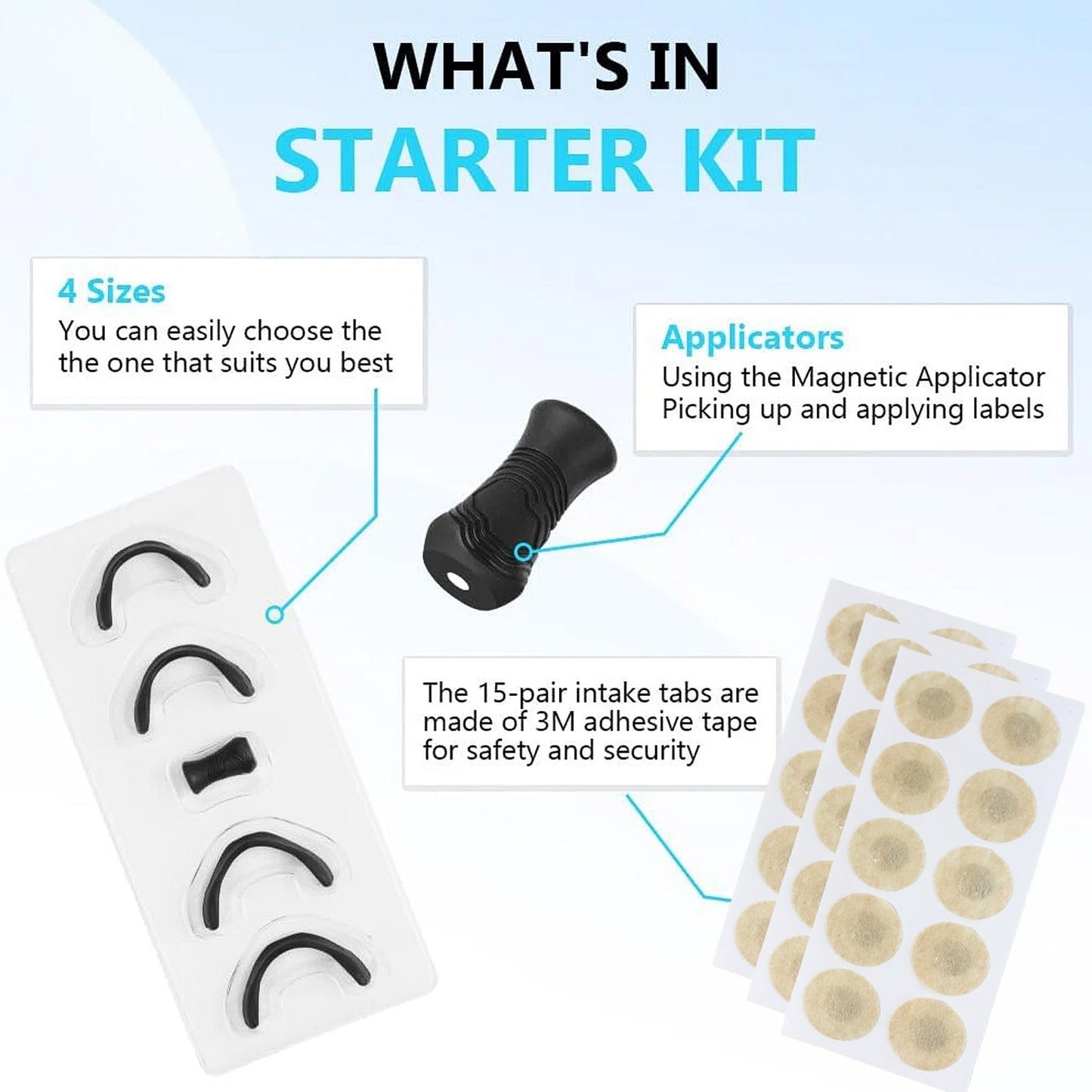 Nasal Strip Starter Kit - Boost Oxygen Intake, Reduce Snoring (1 Set)