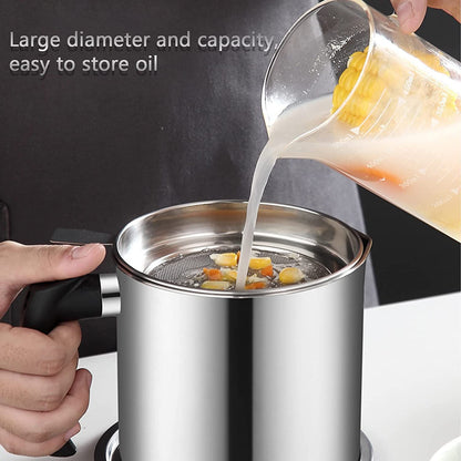 Frying Oil Reuse Strainer Pot