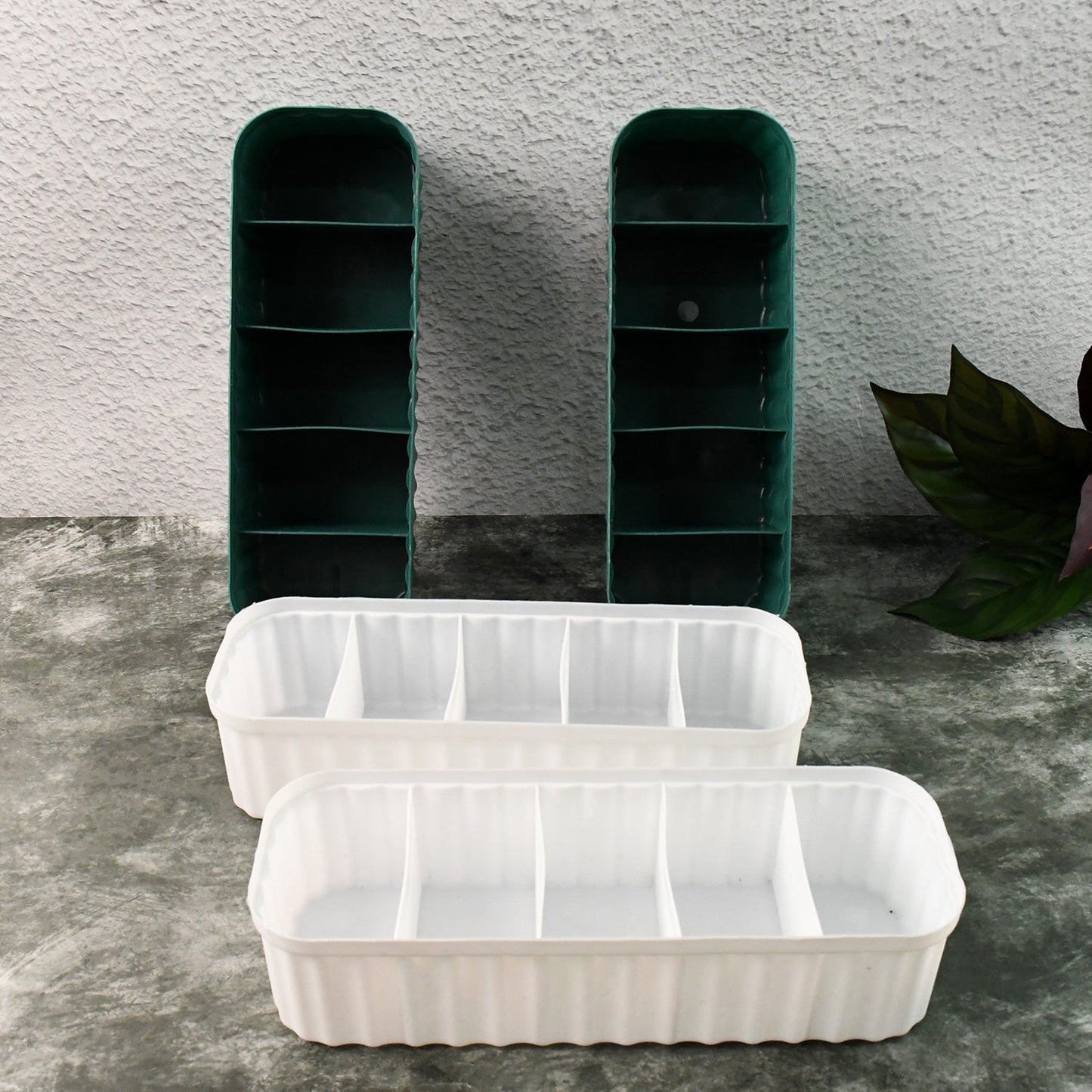 5 Compartments Socks / Handkerchief / Underwear Storage Boxes (pack of 4)