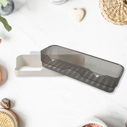 Wall Mounted Self Adhesive Plastic Storage Shelf (1 Pc)