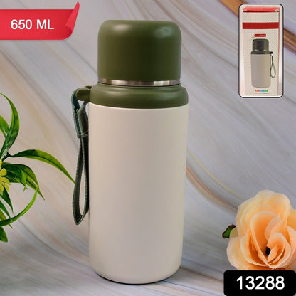Stainless Steel Mug / Bottle Vacuum Insulated Cup Handle, Small Cup & Straw (650 ML)