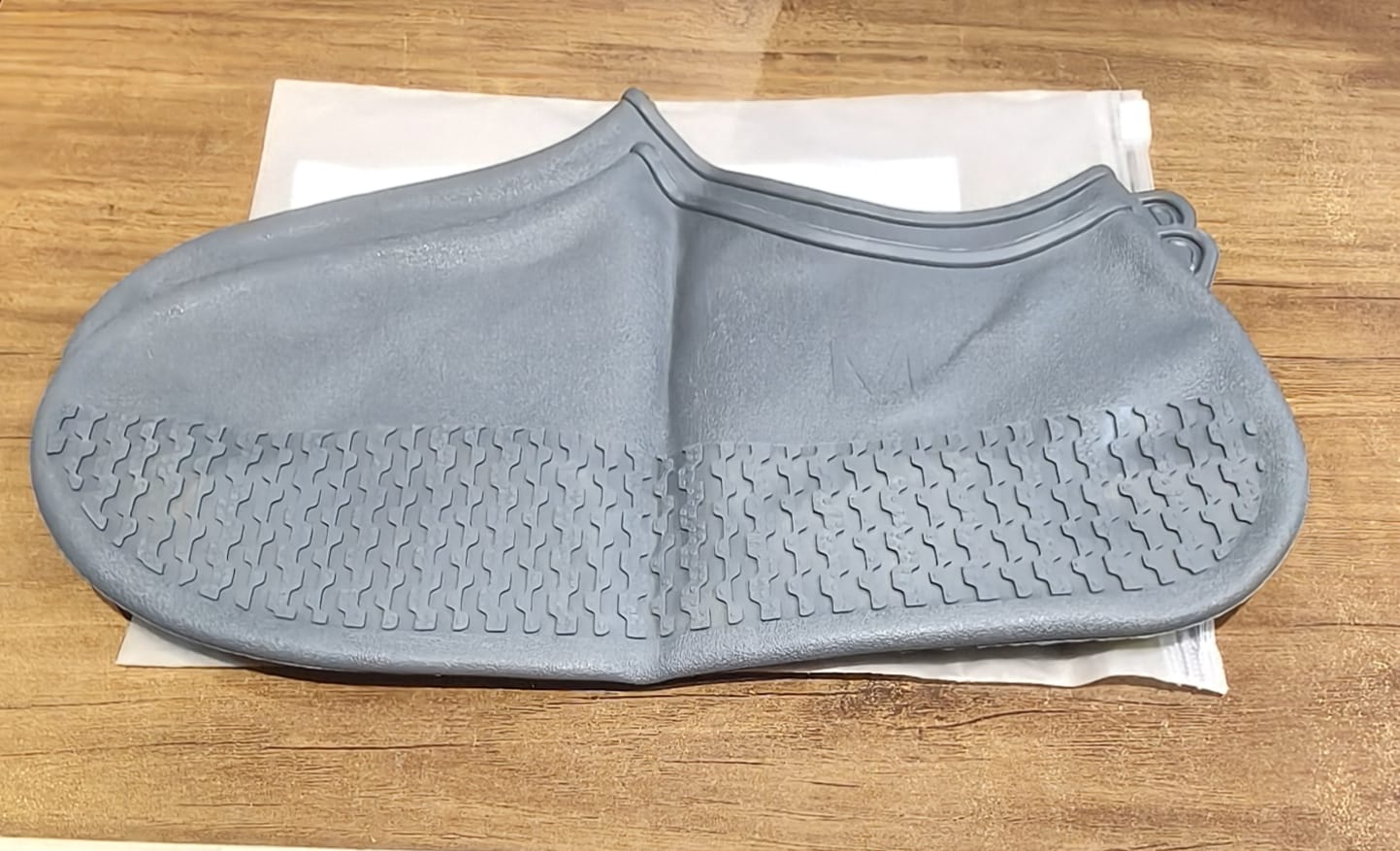 Grey Non-Slip Silicone Rain Reusable Anti skid Waterproof Fordable Boot (1 Pair)