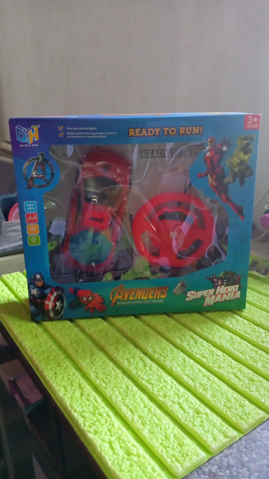 Plastic RC Racing Car – 2-Way Control with Handle Remote & Rechargeable Battery