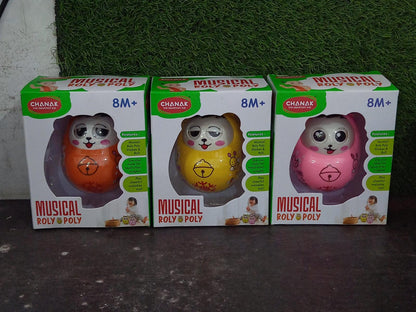 Musical Roly Poly Toy for Babies – Push & Shake Wobbling Doll