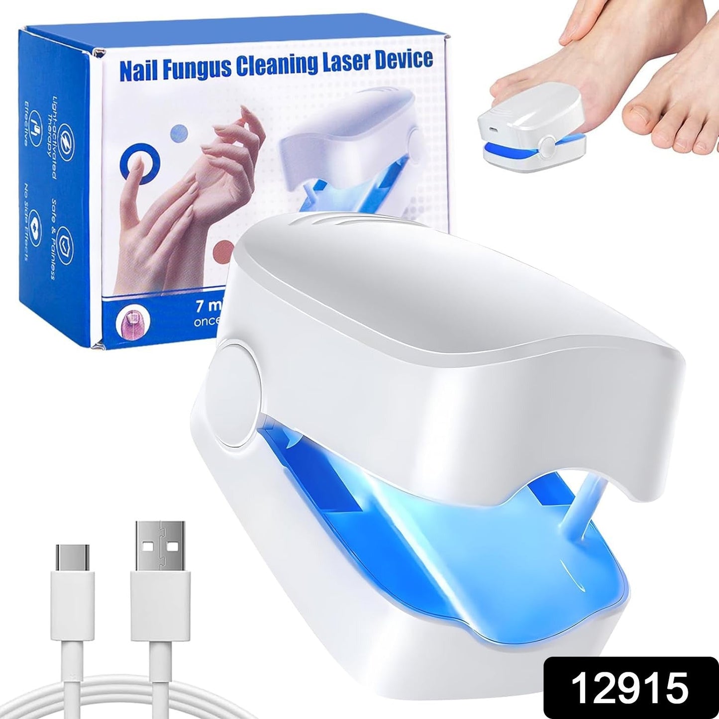 Rechargeable Nail Fungus Laser – Anti-Fungal Device Toenails, Hands & Feet (Home Use)