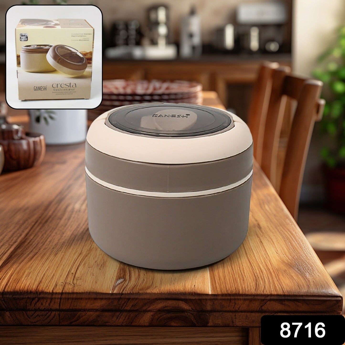 Cresta Food Insulated Airtight Leak-Proof Lunch Box with Spoon