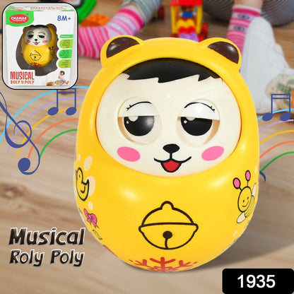 Musical Roly Poly Toy for Babies – Push & Shake Wobbling Doll