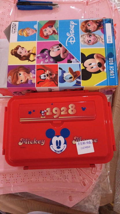 Cartoon Printed 4-Compartment Insulated Lunch Box for Kids