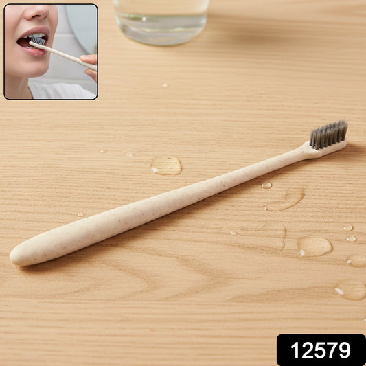 Wheat Straw Soft-Bristle Toothbrush for Deep Cleaning & Dental Care (1 Pc)