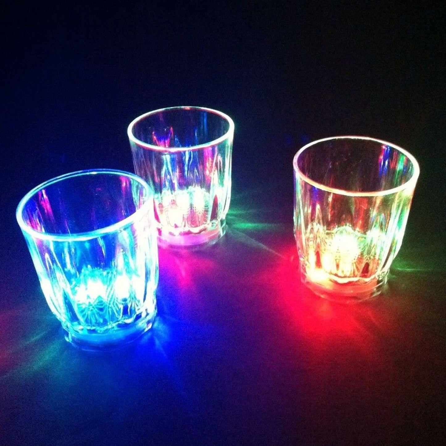 24-piece LED shot glass set with flashing lights