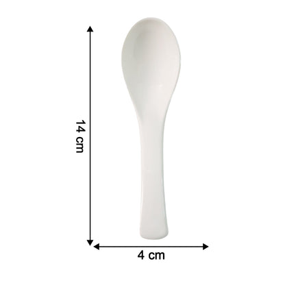 Plastic Soup Spoon – Deep Bowl (1 Pc / White)