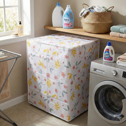 Waterproof & Dustproof Floral Washing Machine Cover (62×56×83 cm)